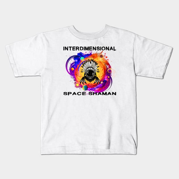 INTERDIMENSIONAL SPACE SHAMAN-COLOR Kids T-Shirt by Tripnotic